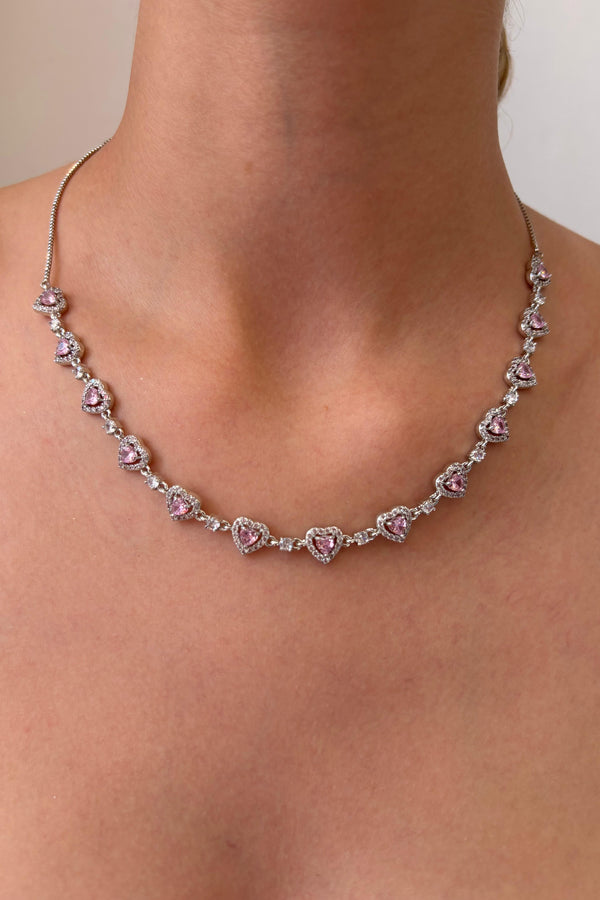Çelik Blush Love Asansörlü Choker Kolye