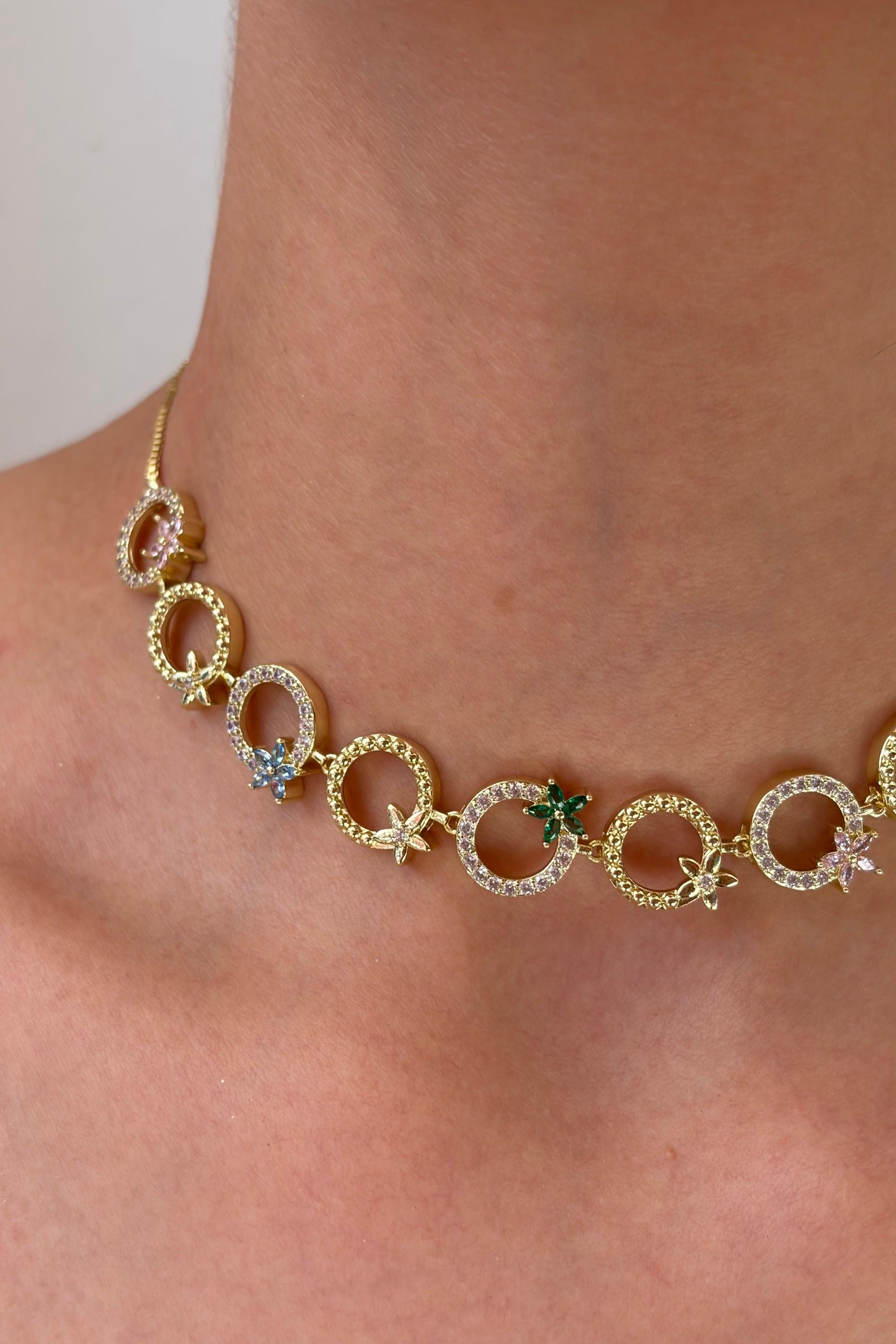 Çelik Jardin Asansörlü Choker Kolye