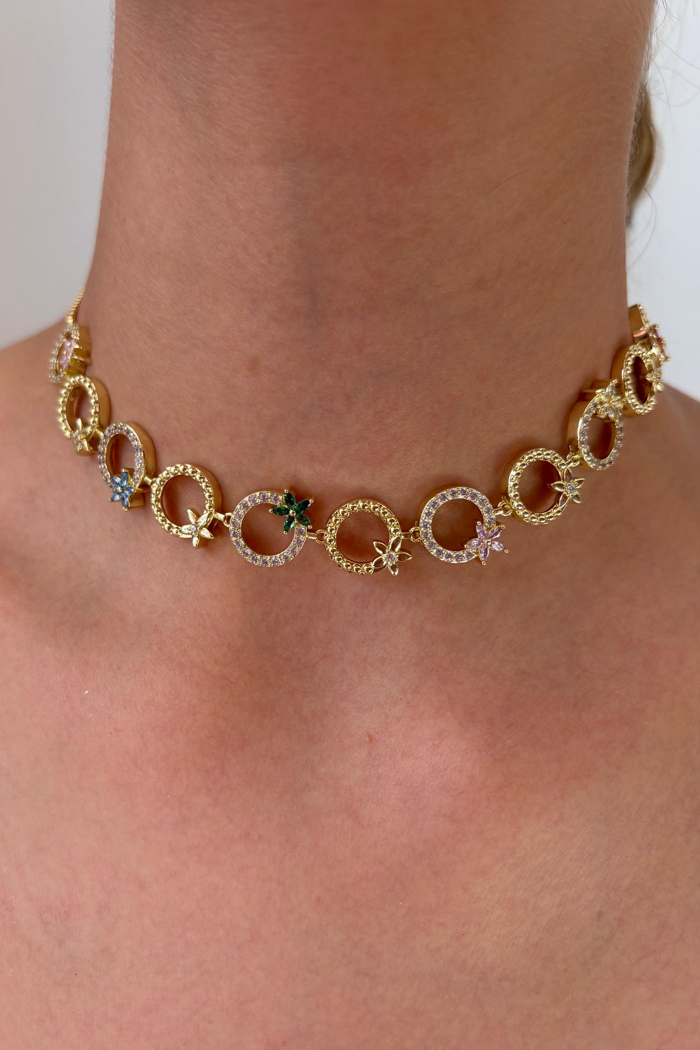 Çelik Jardin Asansörlü Choker Kolye