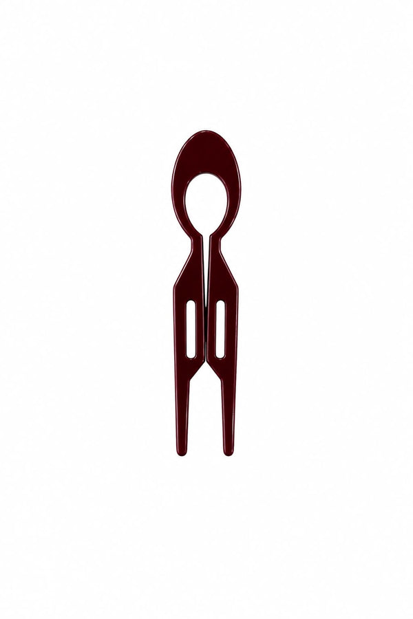 Sleek Saç Tokası - Bordo