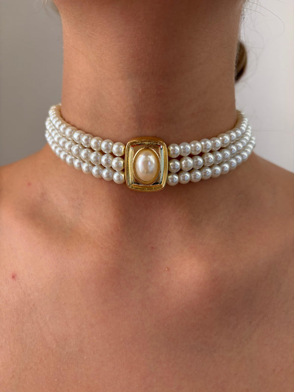 Helena İnci Choker Kolye