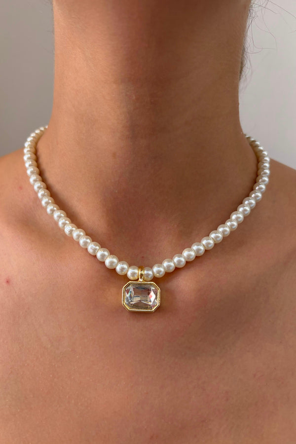 Lumiere Emerald Pearl Kolye