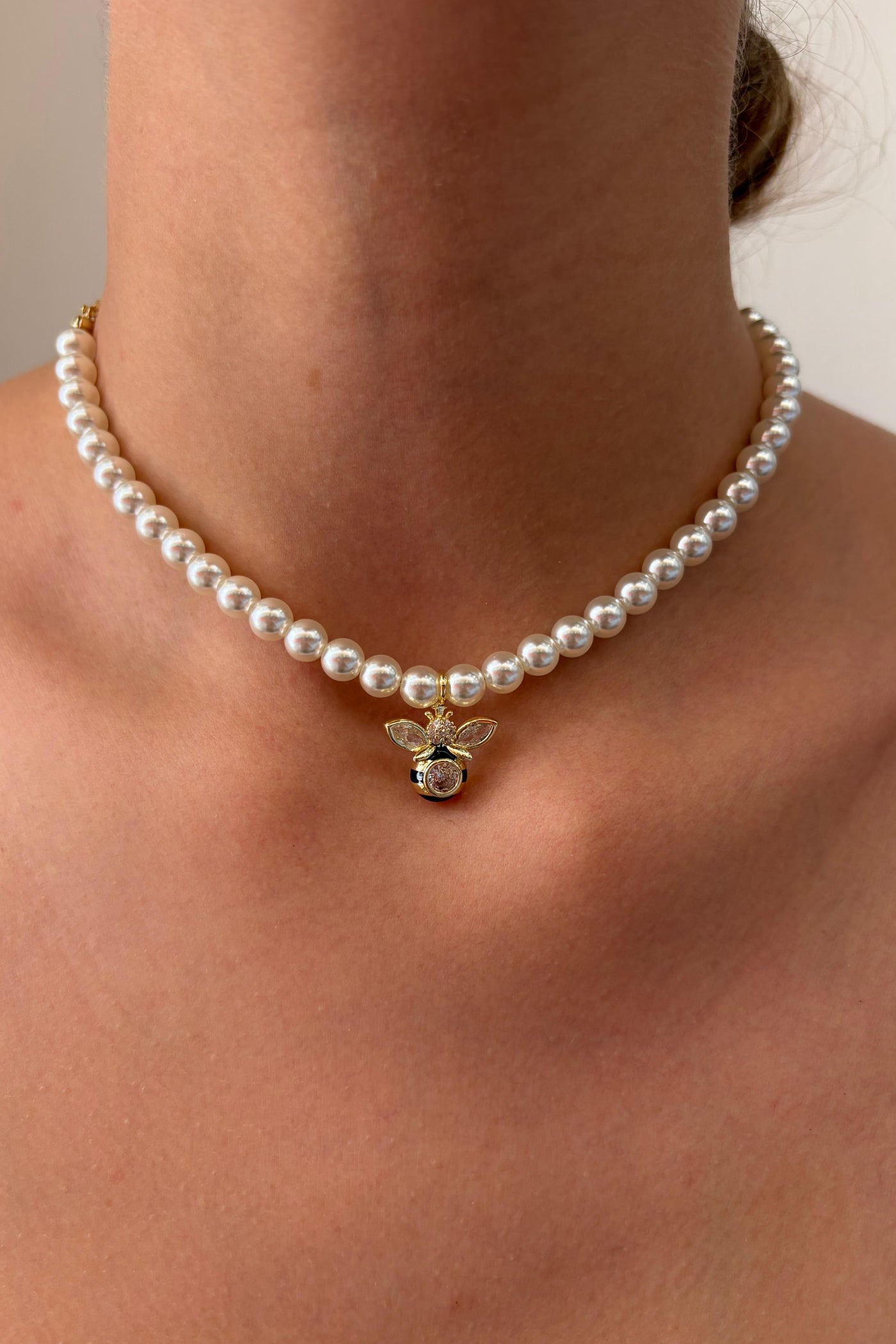 Çelik Özel Koleksiyon Ldylia Arı İnci Choker Kolye