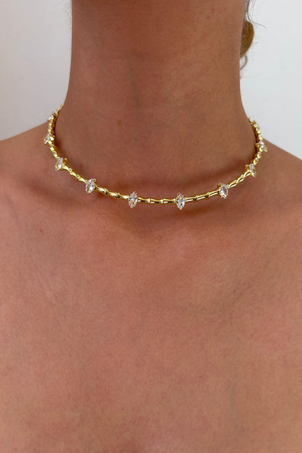 Çelik Özel Seri Markiz Esnek Choker ve Bileklik Set