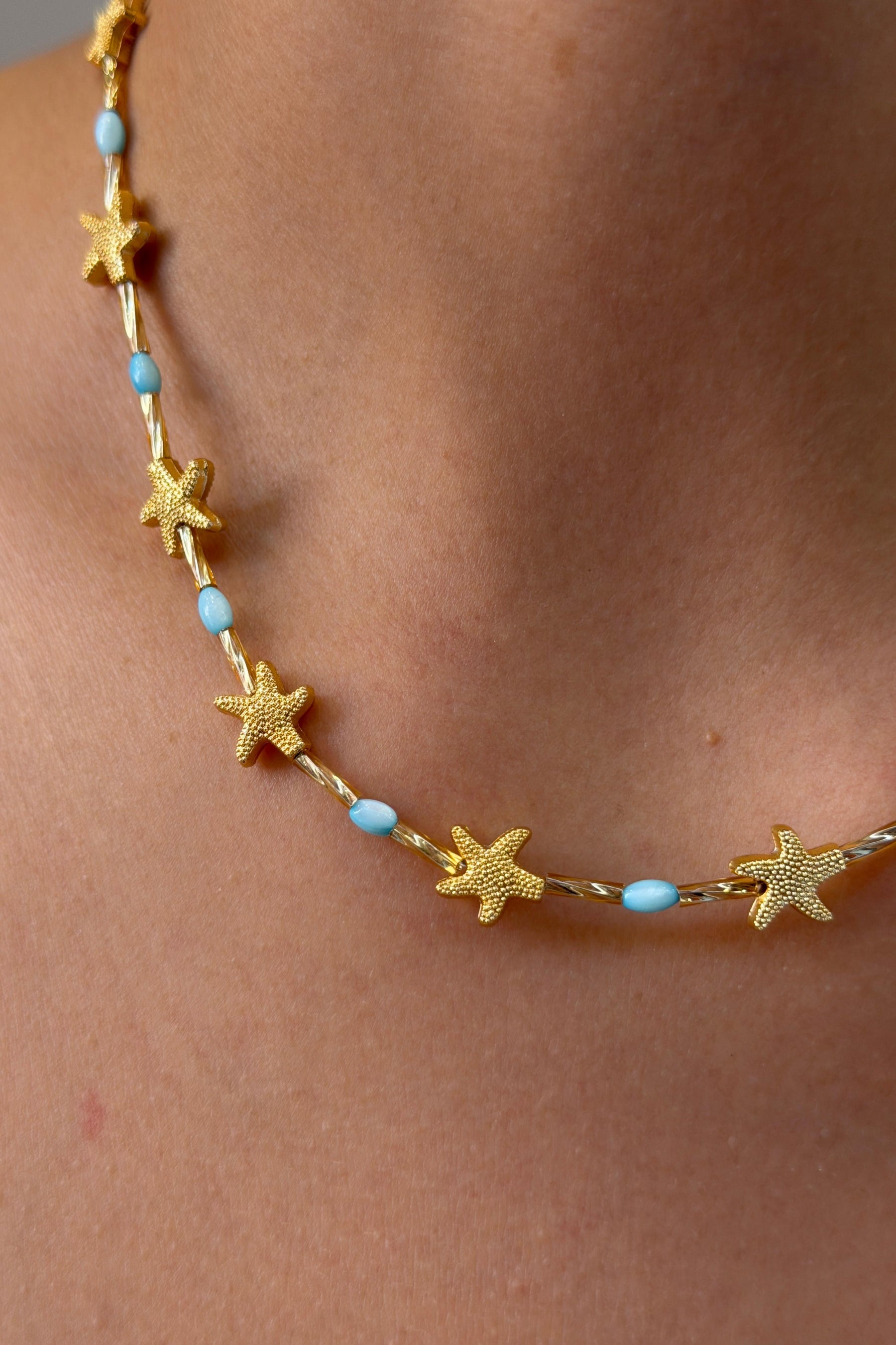 Marea Collection Starfish Kolye Mavi
