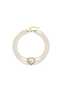 Amour Pearl Kalp İnci Choker Kolye