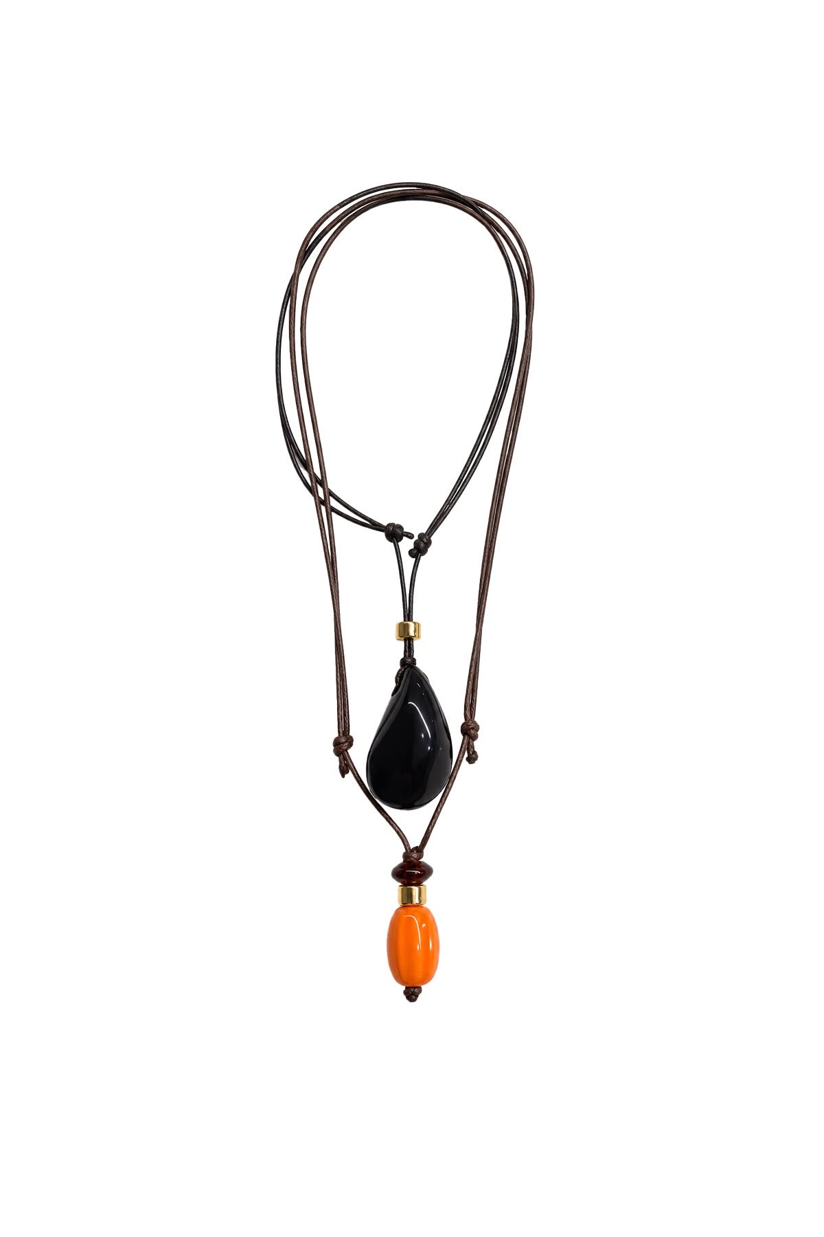 Sienna Cord Necklace Çift Kordon Kolye