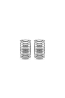 Çelik Ribbed Bombeli Küpe