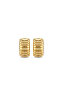 Çelik Ribbed Bombeli Küpe