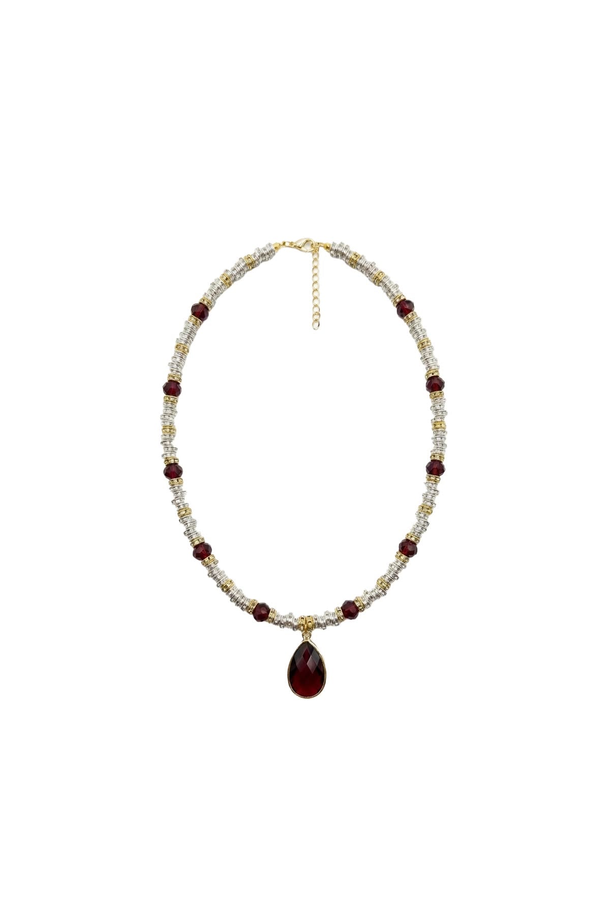 Gem Drop Kolye - Bordo