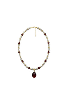Gem Drop Kolye - Bordo