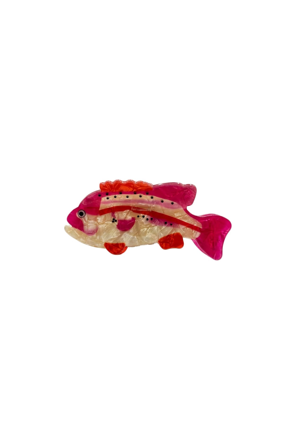 Tiny Tales Collection Coral Fish Balık Figürlü Pembe Asetat Mandal Saç Tokas