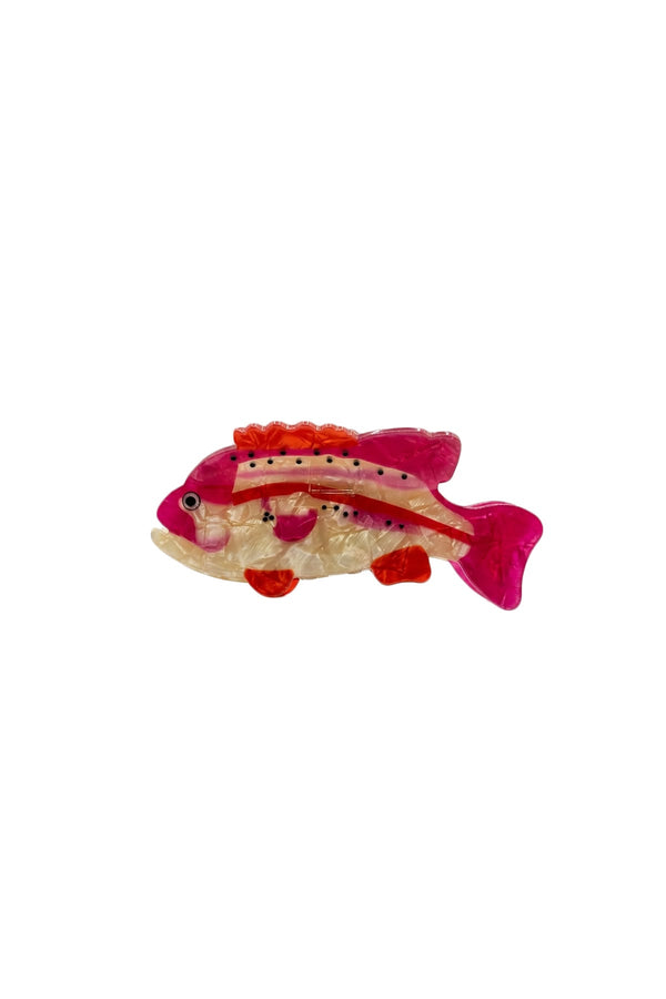 Tiny Tales Collection Coral Fish Balık Figürlü Pembe Asetat Mandal Saç Tokas