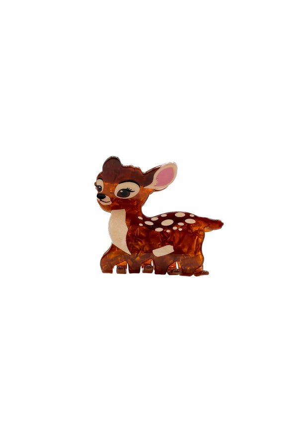 Tiny Tales Collection Bambi Geyik Figürlü Kahverengi Asetat Mandal Saç Tokası