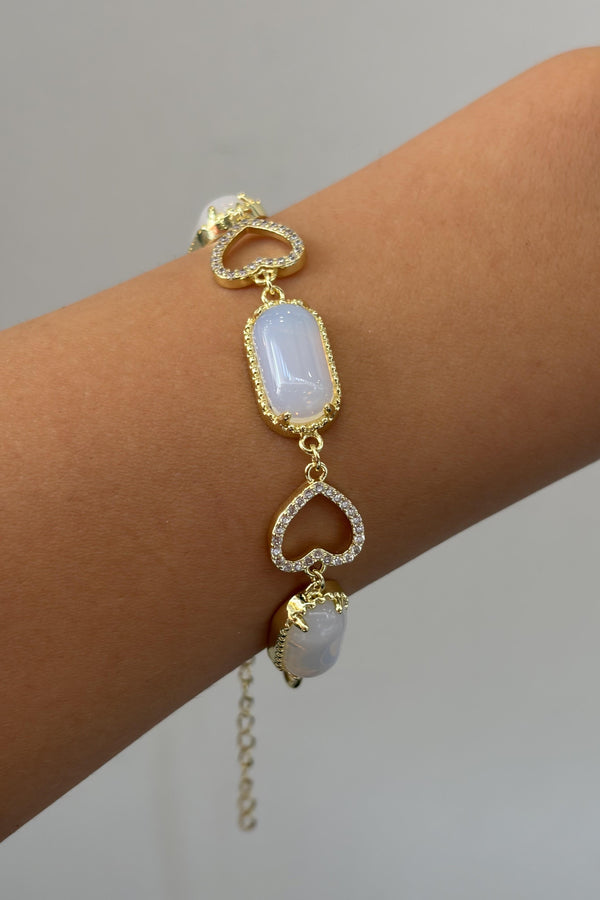 Dreamy Charms Collection Özel Seri Livia Kalp Bileklik - Sedef