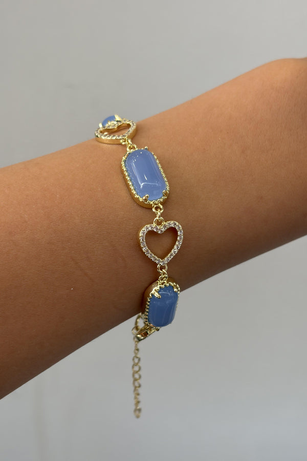Dreamy Charms Collection Özel Seri Livia Kalp Bileklik - Mavi