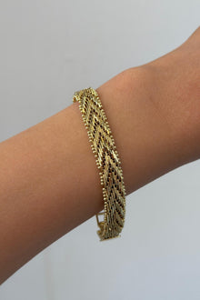 Eclat Collection Woven Link Çelik Üzeri Altın Kaplama Bileklik