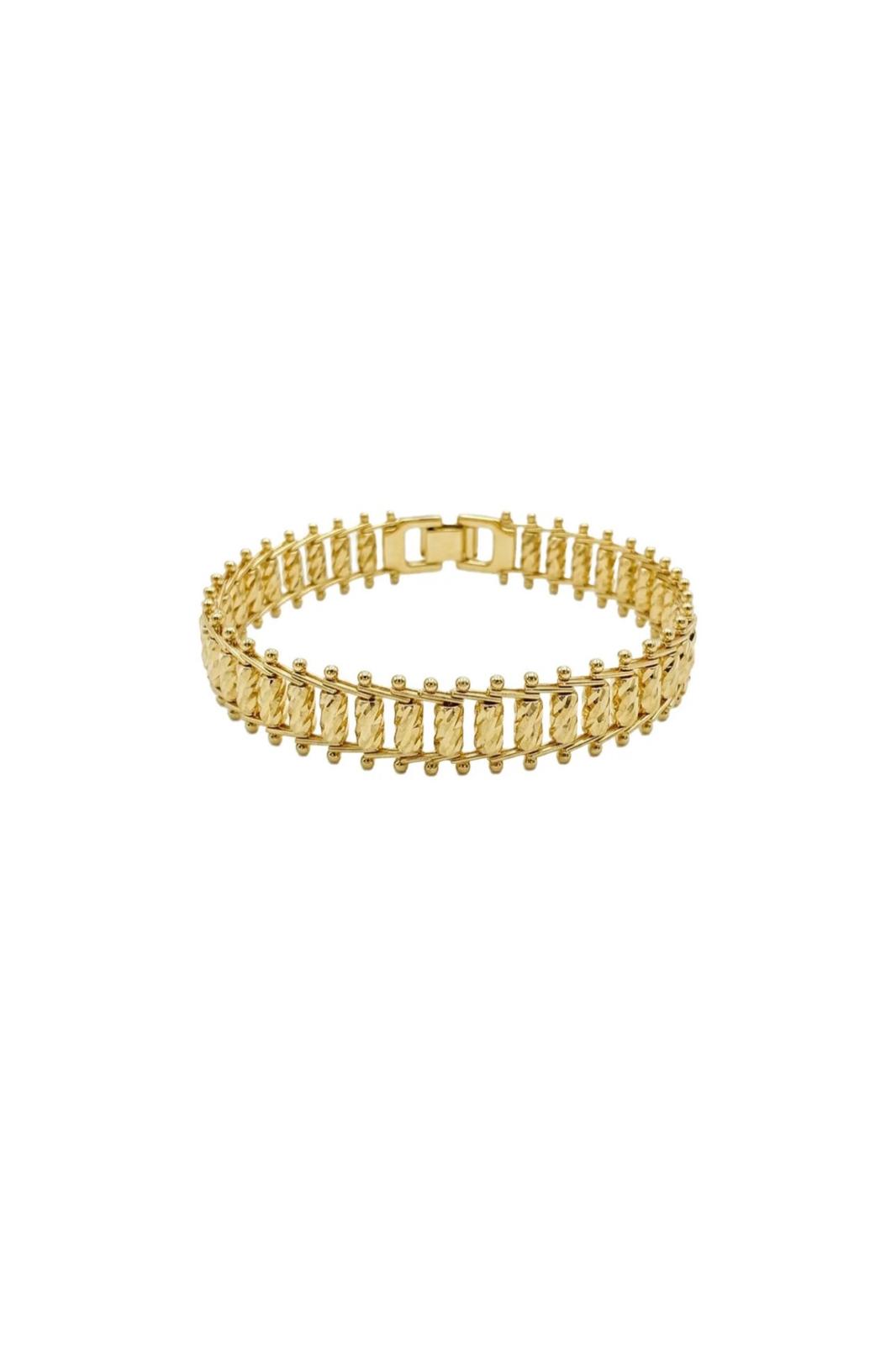 Eclat Collection Twist Link Çelik Üzeri Altın Kaplama Bileklik