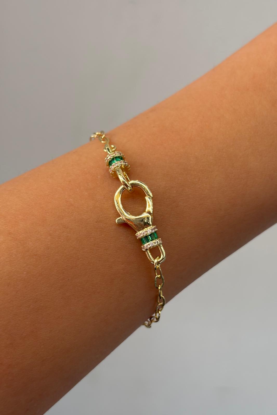 Özel Seri Latch Emerald Bileklik
