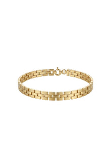 Timeless Collection Çelik Üzeri Altın Kaplama Üç Sıralı Link Bileklik