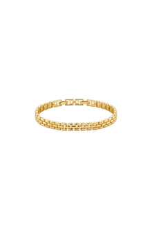Timeless Collection Çelik Üzeri Altın Kaplama Klasik Link Bileklik