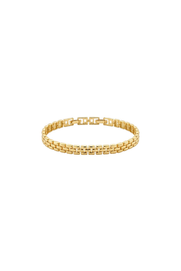 Timeless Collection Çelik Üzeri Altın Kaplama Klasik Link Bileklik