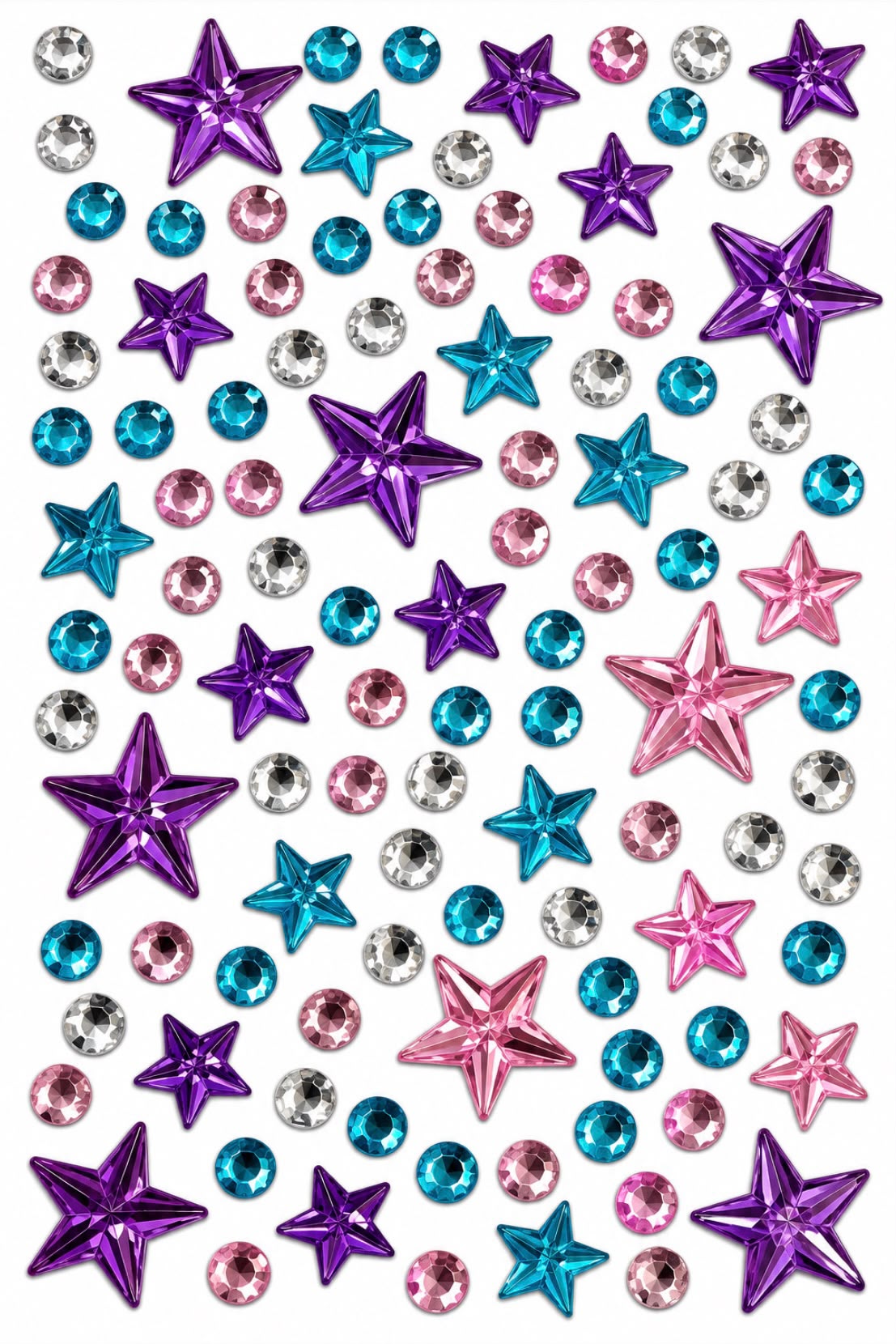 Gem Era Body Jewels Yıldız Figürlü Renkli Yüz ve Vücut Taşı Sticker