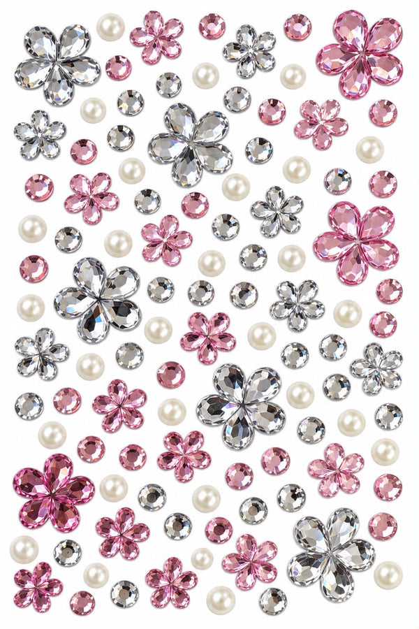 Gem Era Body Jewels Çiçek Figürlü Renkli Yüz ve Vücut Taşı Sticker