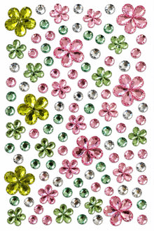 Gem Era Body Jewels Çiçek Figürlü Renkli Yüz ve Vücut Taşı Sticker
