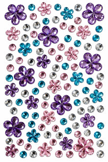 Gem Era Body Jewels Çiçek Figürlü Renkli Yüz ve Vücut Taşı Sticker
