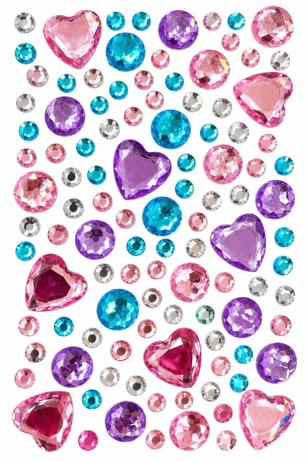 Gem Era Body Jewels Kalp Figürlü Renkli Yüz ve Vücut Taşı Sticker