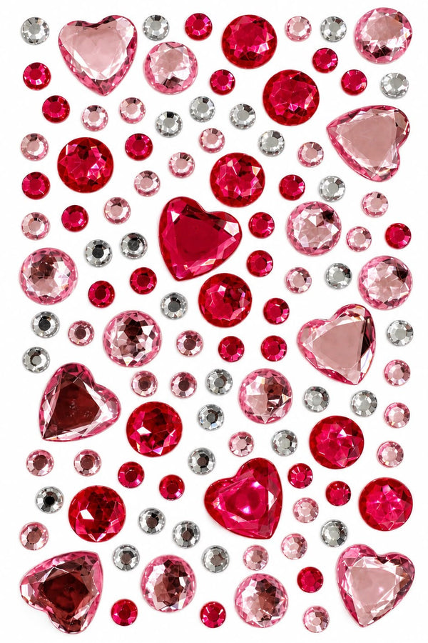 Gem Era Body Jewels Kalp Figürlü Renkli Yüz ve Vücut Taşı Sticker