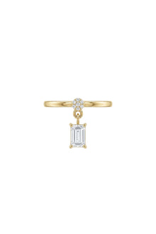 Dangle Collection Baget Zirkon Taşlı Çelik Üzeri Altın Kaplama Yüzük ( Ayarlanabilir )