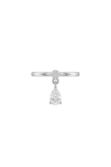 Dangle Collection Damla Zirkon Taşlı Çelik Üzeri Altın Kaplama Yüzük ( Ayarlanabilir )