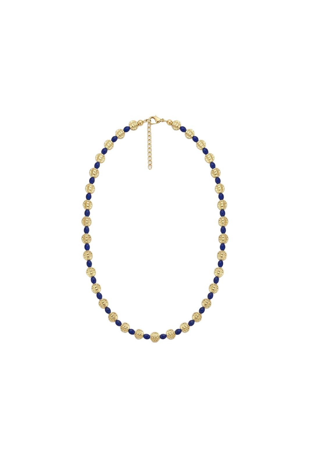 Rouge Taşlı Gold Renkli Kolye