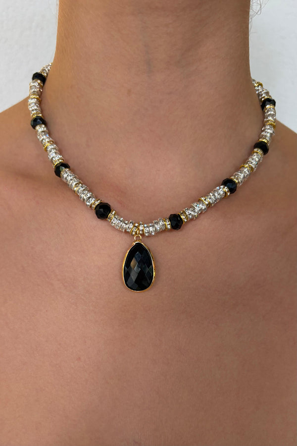 Gem Drop Kolye - Siyah
