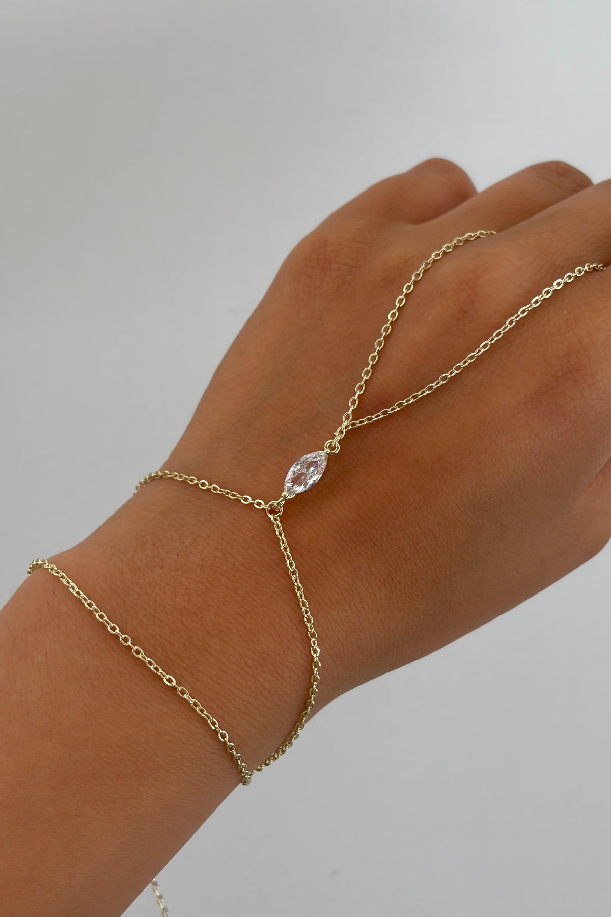 Marquise Collection Zirkon Taşlı Çelik Üzeri Altın Kaplama Şahmeran