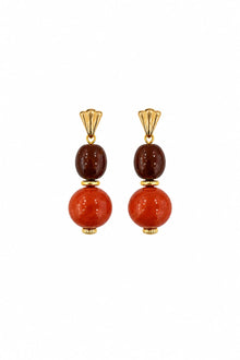 MOD Collection Amber Boncuklu Gold Küpe