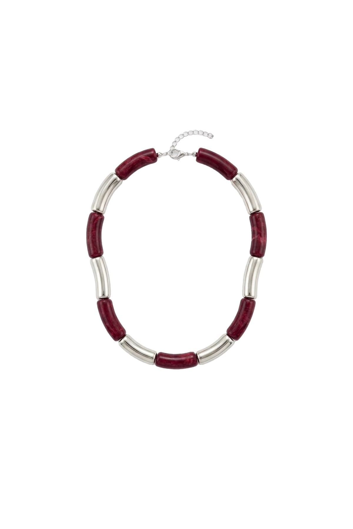 Silver Form Collection Arc Boncuk Kolye - Bordo