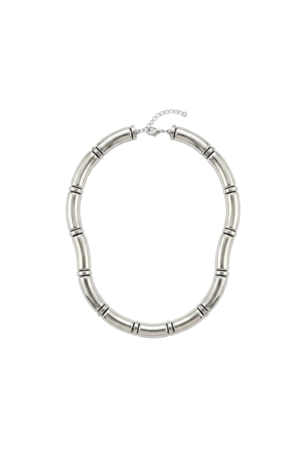Silver Form Collection Tube Kolye