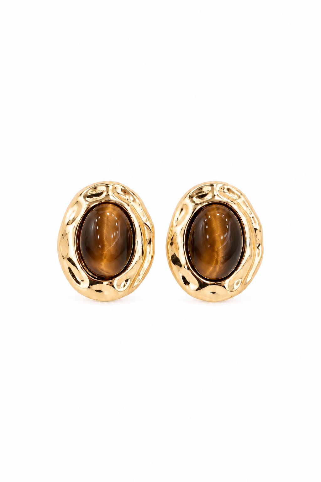 Çelik Tiger Eye Küpe