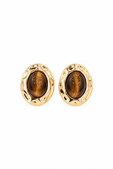 Çelik Tiger Eye Küpe