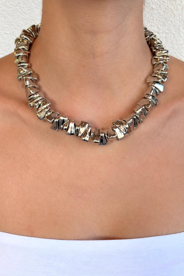 Silver Form Collection Crushed Boncuk Kolye