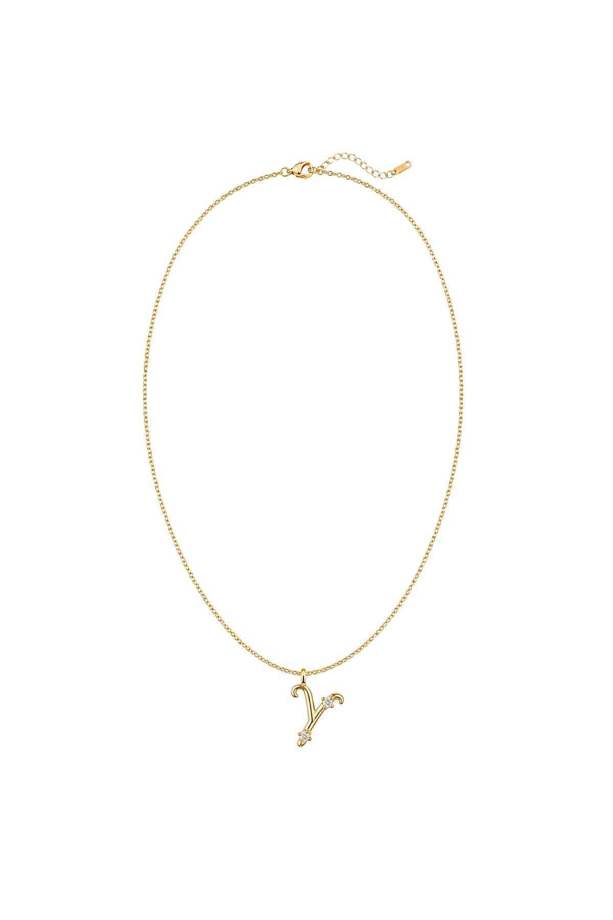 Çelik Üzeri Altın Kaplama Signature Collection Harf Kolye
