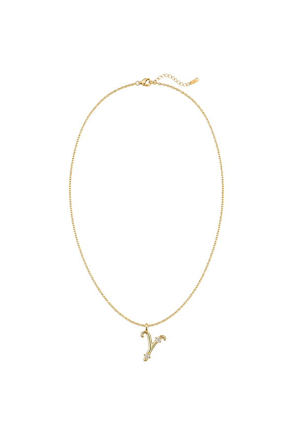 Çelik Üzeri Altın Kaplama Signature Collection Harf Kolye