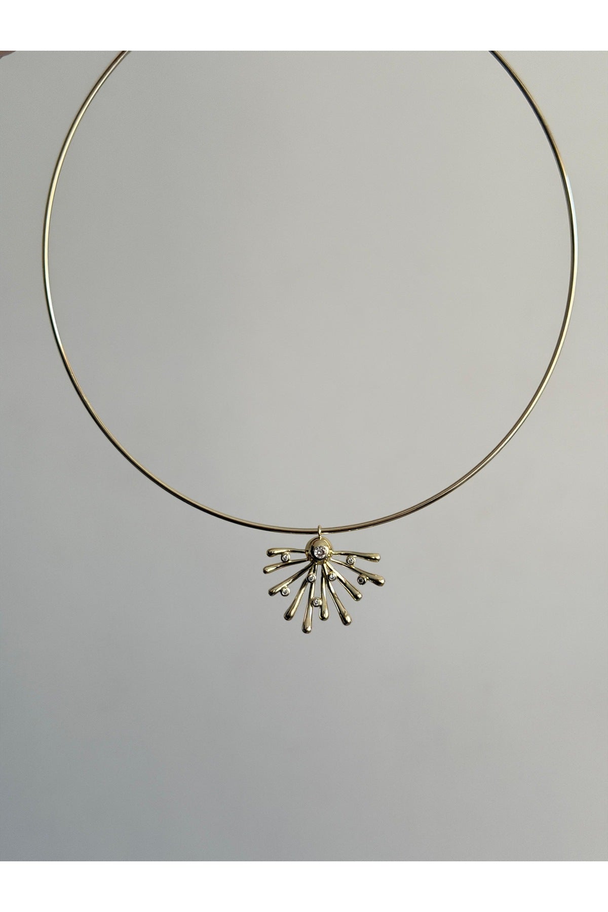 Çelik tasarım Choker kolye