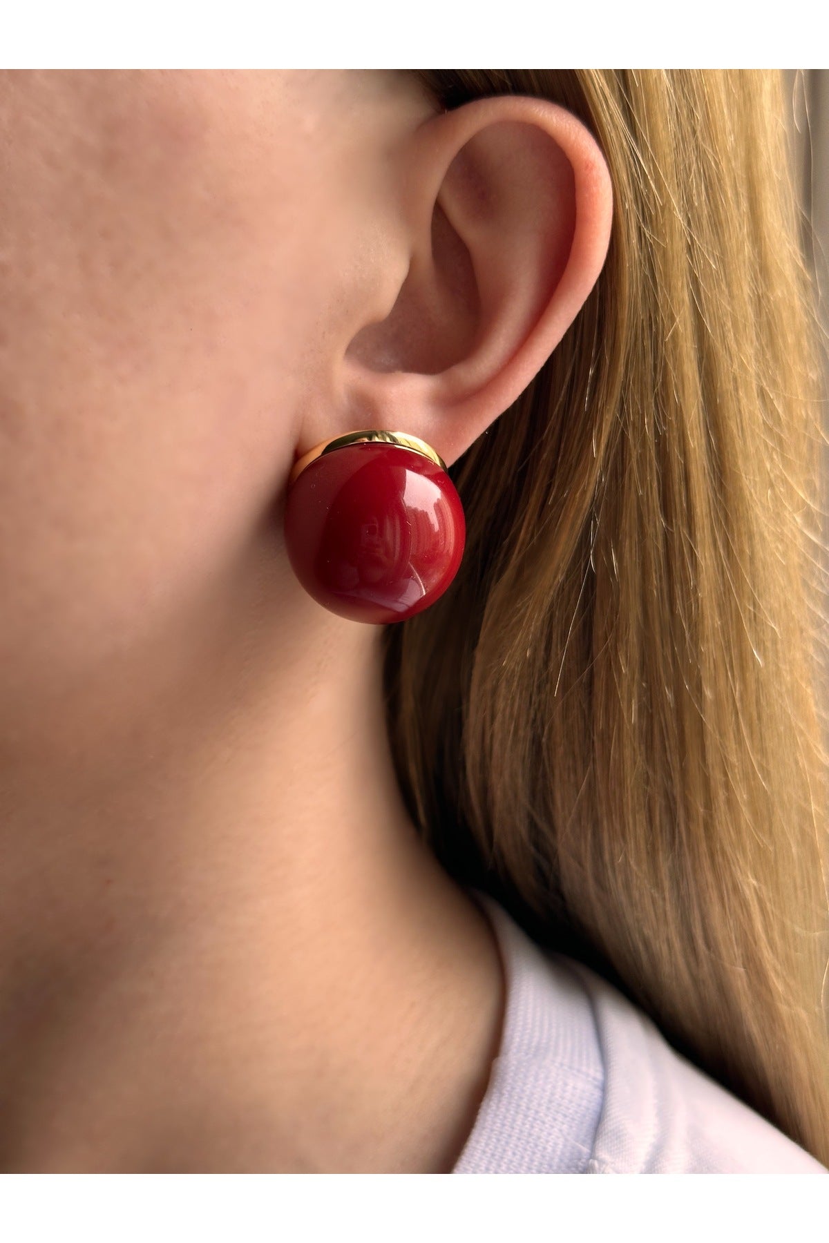 Basic Kemik Topçuk Küpe