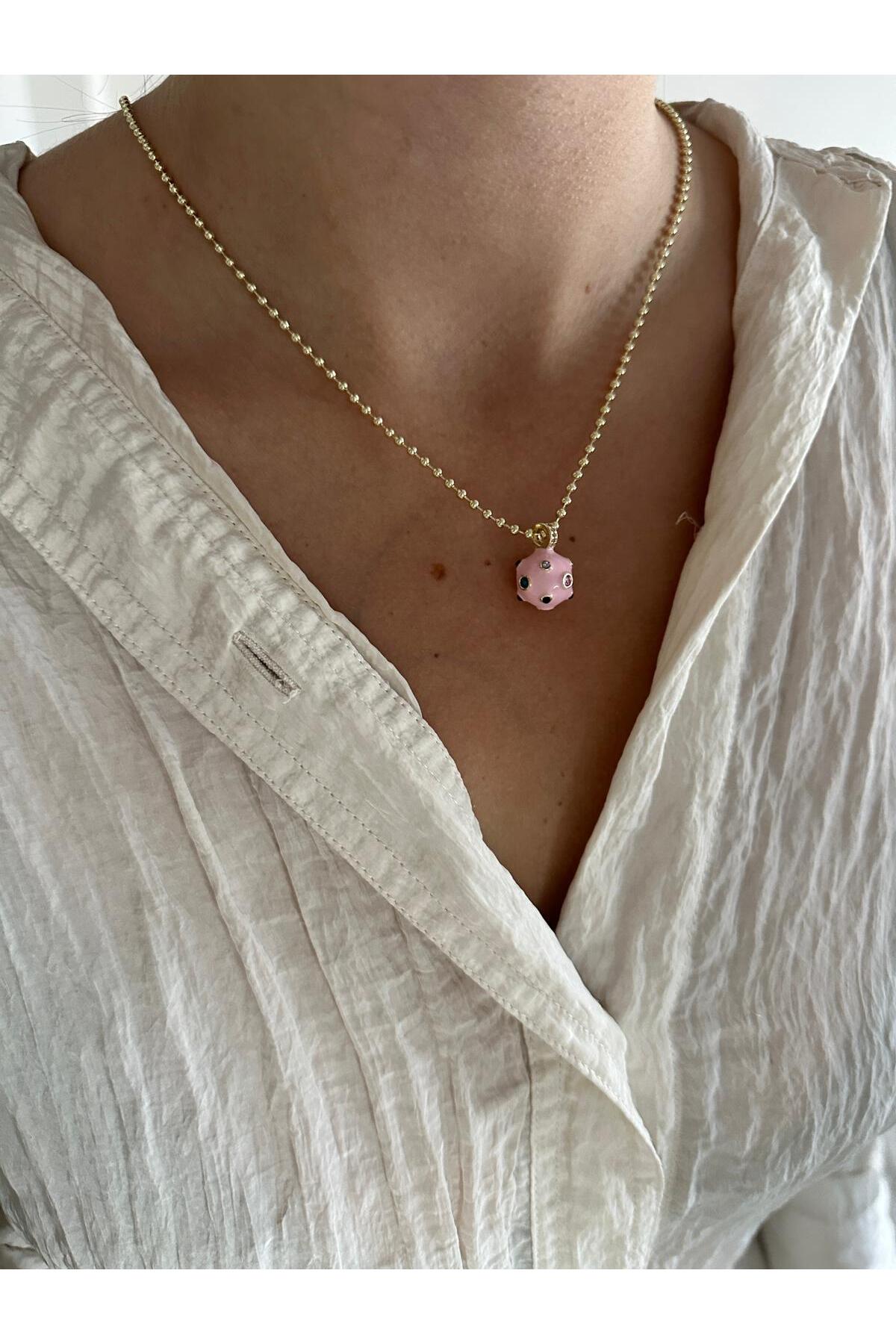 14K Çelik Üzeri Altın Kaplama Burgu zincir Kolye - Altın