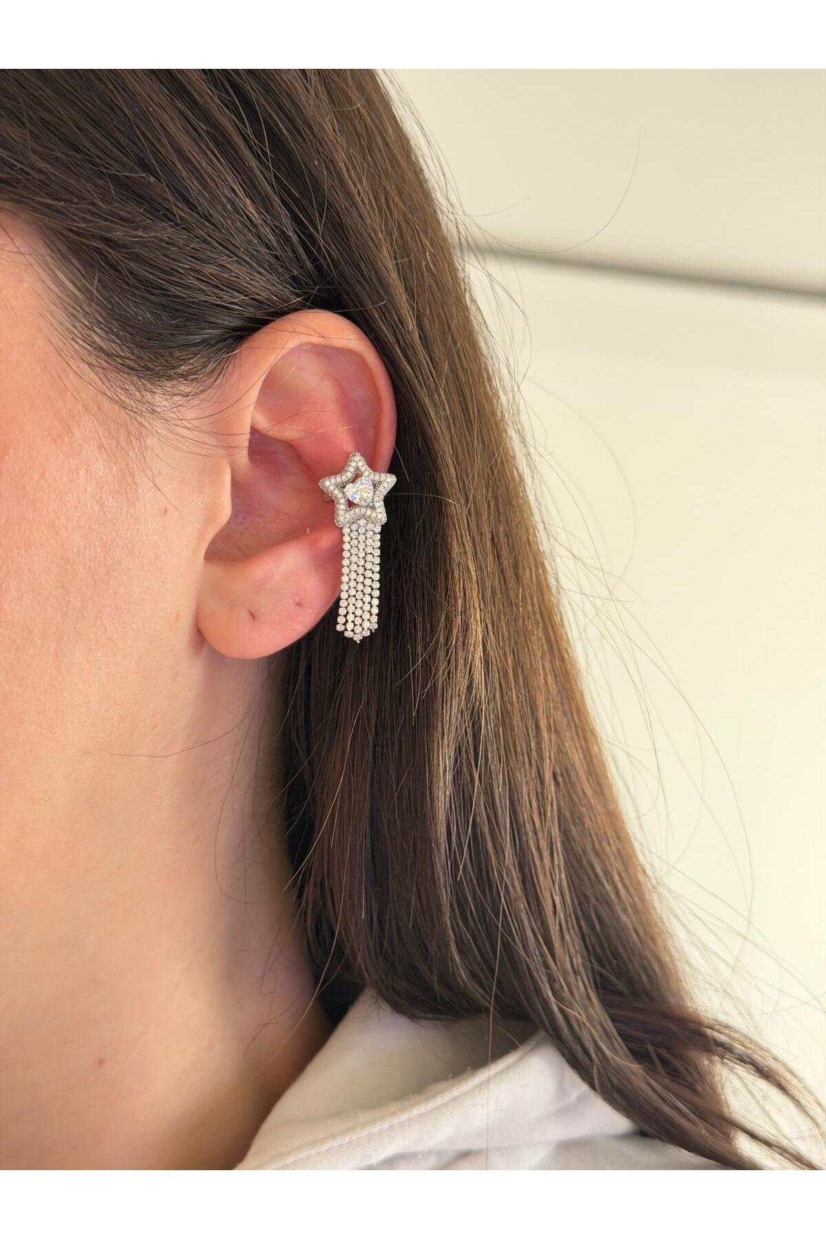 14K Çelik Üzeri Altın Kaplama Özel Seri Kıkırdak Küpe