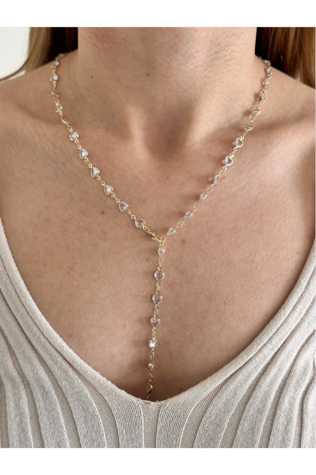 14K Çelik Üzeri Altın Kaplama Tam Tur Kalp Kolye